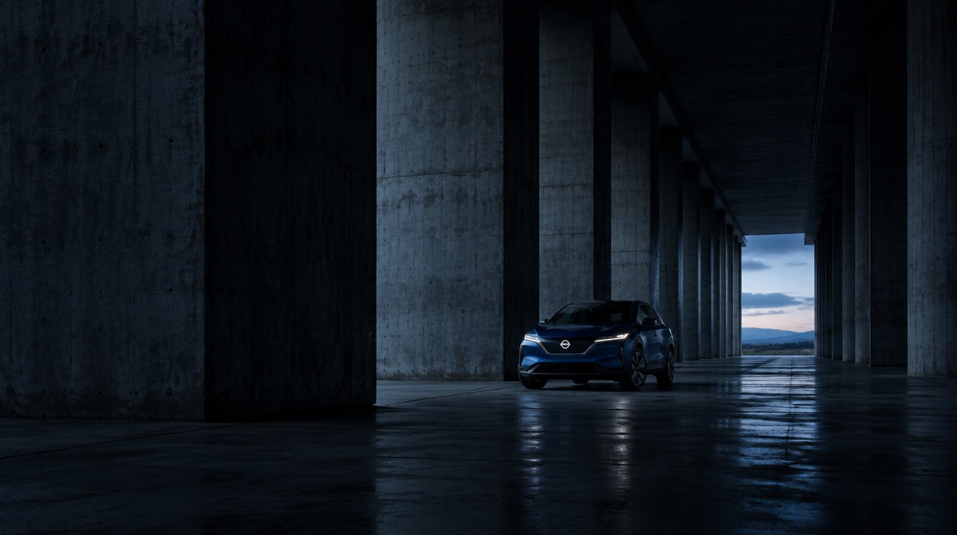 Nissan Ariya między filarami